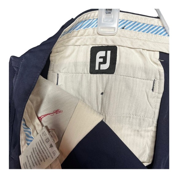 FOOTJOY Golf Shorts Mens Flat Front Navy Blue Size W 40 - Picture 2 of 9
